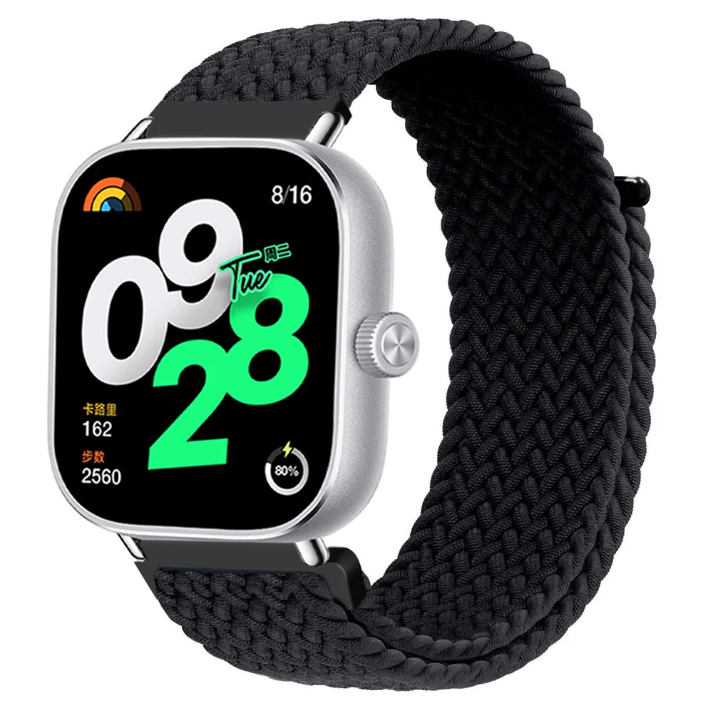 Braided solo Loop Band for Xiaomi Redmi Watch 4 Strap Adjustable Sportband Nylon Replacement correa bracelet Miband 8 pro band image 3