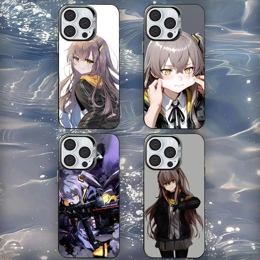 

G-Girls F-Frontlines U-Ump45 Phone Case For iPhone 16,15,14,13,12,11,Mini,Pro,SE,MAX Black Matte Shockproof Cover