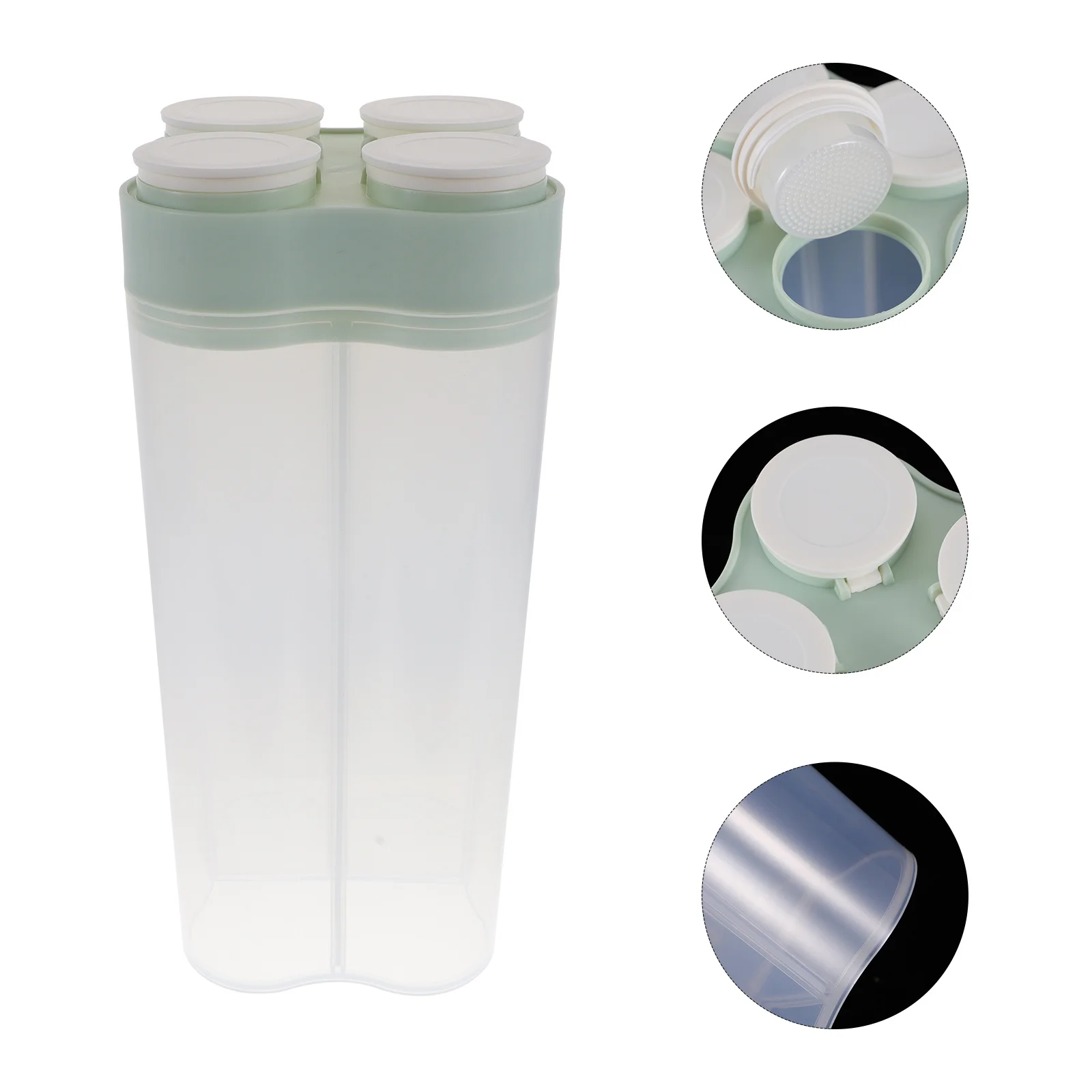 

Multi-Grid Cereal Storage Container Detachable Airtight Kitchen Organizer Clear Grain Dispenser Rice Bean Flour Storage Box