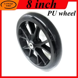 8 Inch Wheel 200mm PU Silent Skateboard Wheels for Small Pull Car Luggage Cart Shopping Cart 8'' Caster Wheel