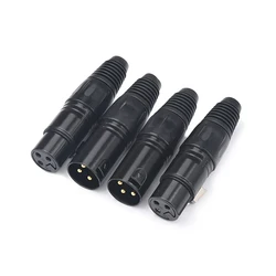 8PCS HiFi XLR Plugs High Quality 3Pin Gold Plated Male and Femal XLR Connector for XLR Cable Solder