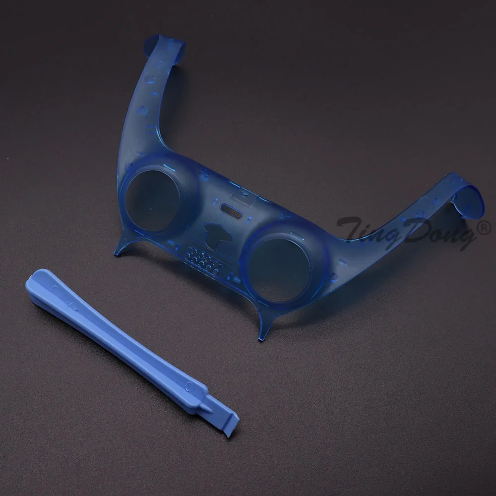 For PS5 Gamepad Handle Shell Cover Camouflage/Clear Matte Controller Joystick Handle Decoration Strip With Pry Bar