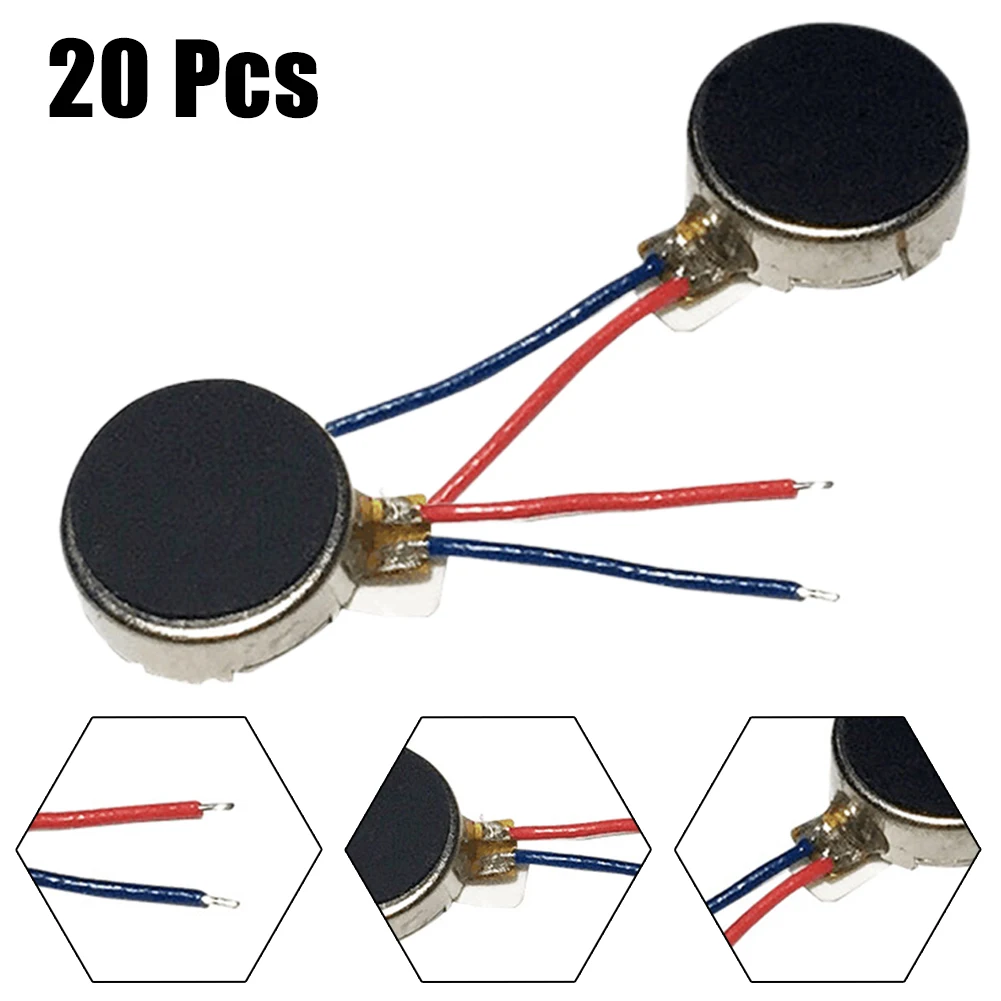 20pcs 1027 Phone Vibration Motor 3.0V DC Miniature Flat Button Vibration Motor For Electric Toothbrushes Drones Robots