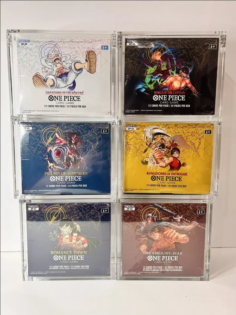 [TCG-K]Acrylic Display Case  with Super Strong Magnetic Lid, Booster Box, Collector Protector, for One Piece, EB, FB