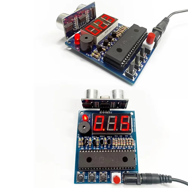 

B04C-HC-SR04 Модуль DIY Kit 51, однокристальный микрокомпьютер, ультразвуковое оборудование для измерения расстояния, датчик парковки, сигнализация