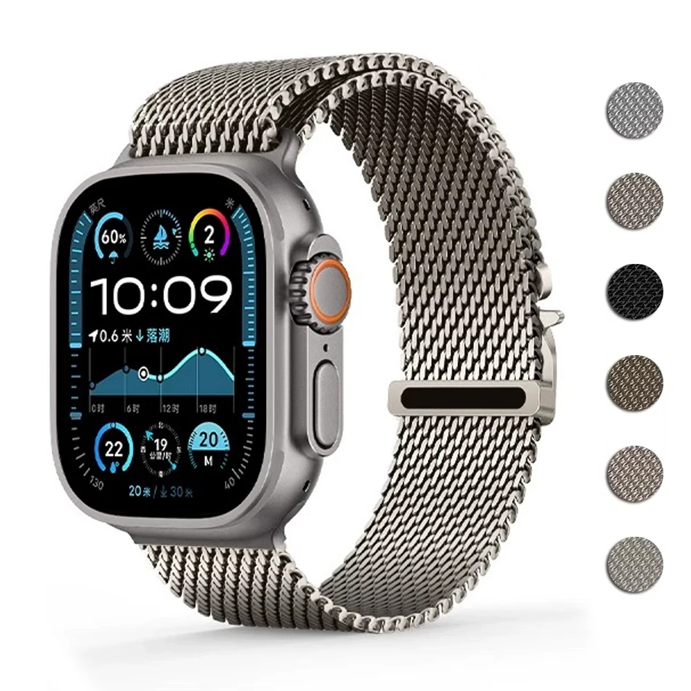 Cinturino per Apple watch Ultra band 49mm 46mm 45mm 42mm 44mm 41mm Titanium Loop correa bracciale iWatch Series 10 9 8 7 6 5 SE 4 3