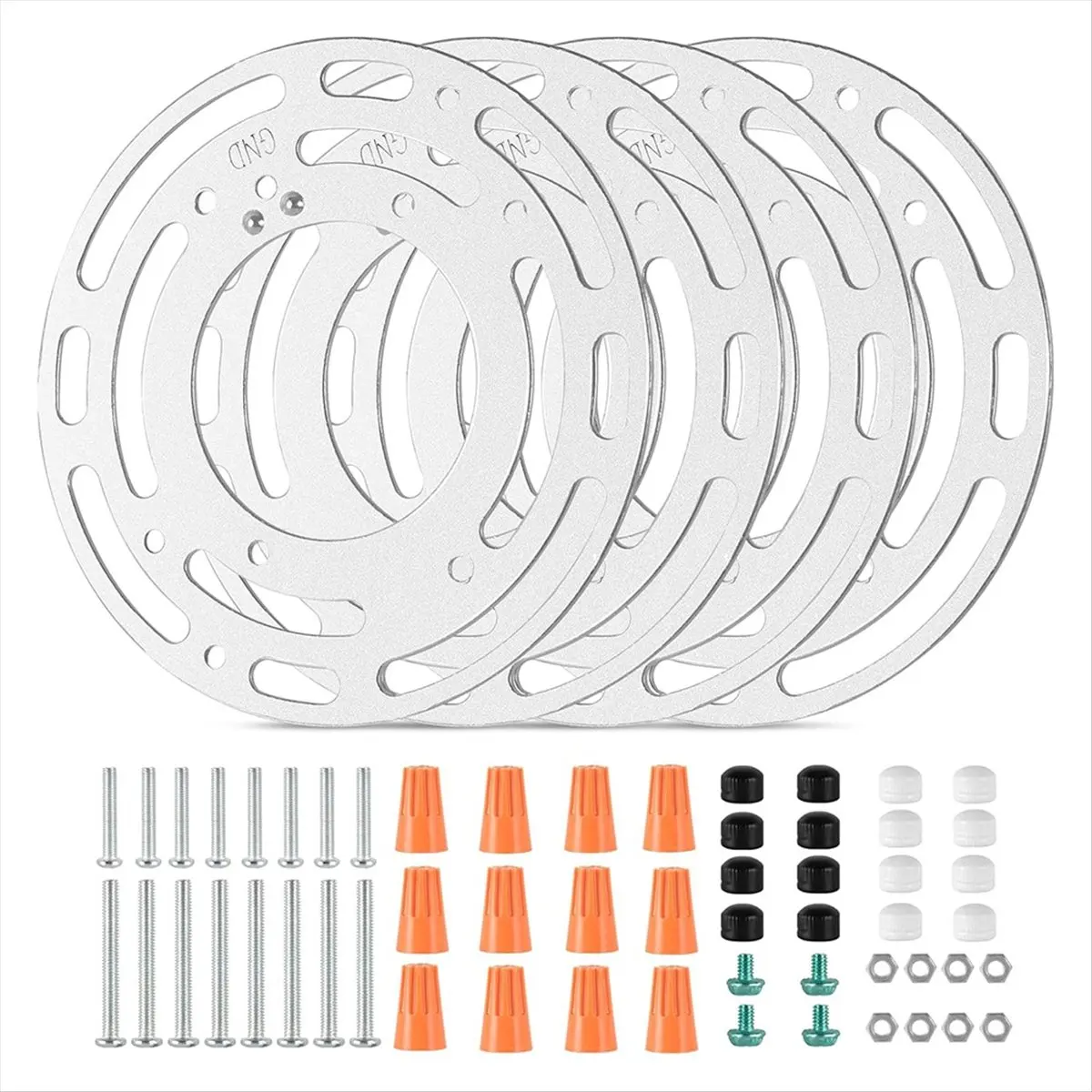 ABMO Upgraded 4-Pack Universal Lamp Mounting Brackets with Screws and Nuts for Ceiling Lights, Wall Lights