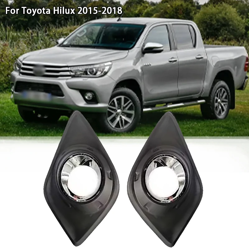 

Car Front Bumper Fog Lamp Cover, Fog Light For Toyota Hilux Revo 2015, 2016, 2017, 2018