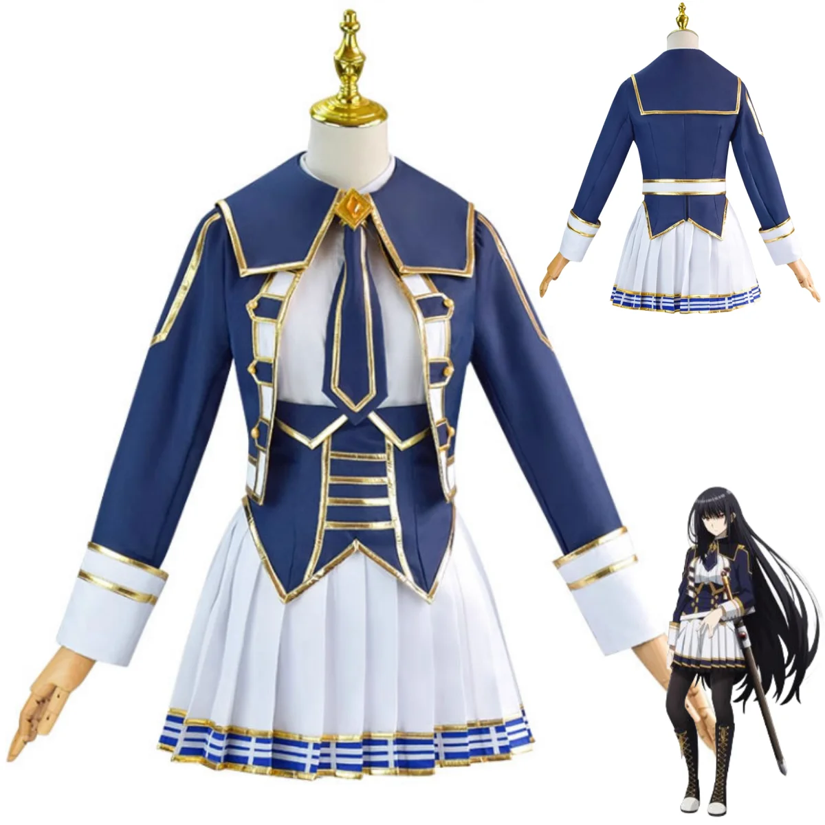 

Anime The Eminence in Shadow Claire Kageno Cosplay Costume Blue Fighting Uniform Skirt Adult Woman Kawaii Halloween Suit