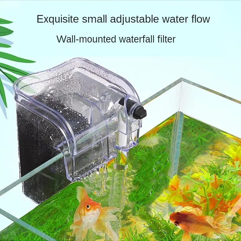 Fish tank filter Waterfall filter Cleaning aerobic pump Aquarium wall mounted silent external hanging