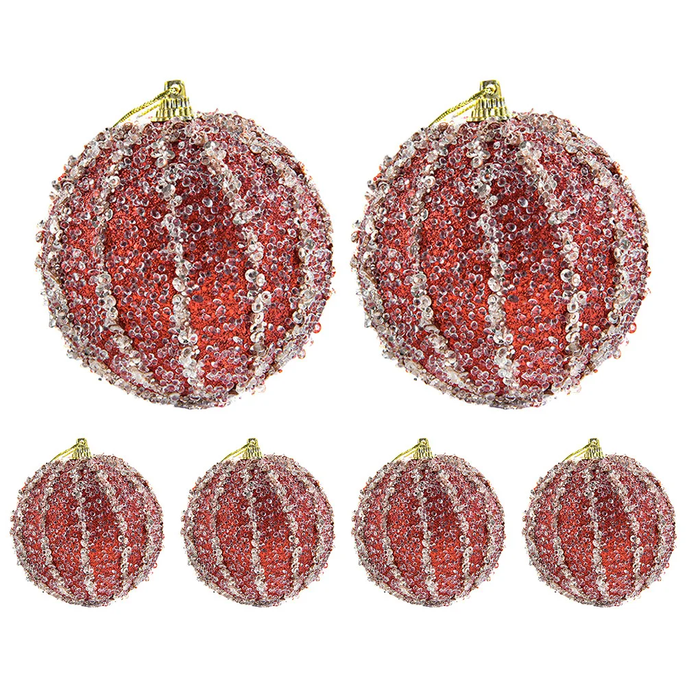 

6Pcs Xmas Tree Hanging Decor Foam Material Lightweight Safe Xmas Themed Design Tabletop Fireplace Decoration Gift Families