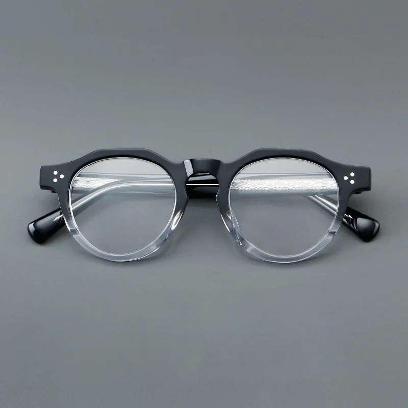 SZTZX Currents Comfortable Blue Light Blocking Myopia Glasses Luxury Durable Acetate Progressive Prescription Reading Glasses