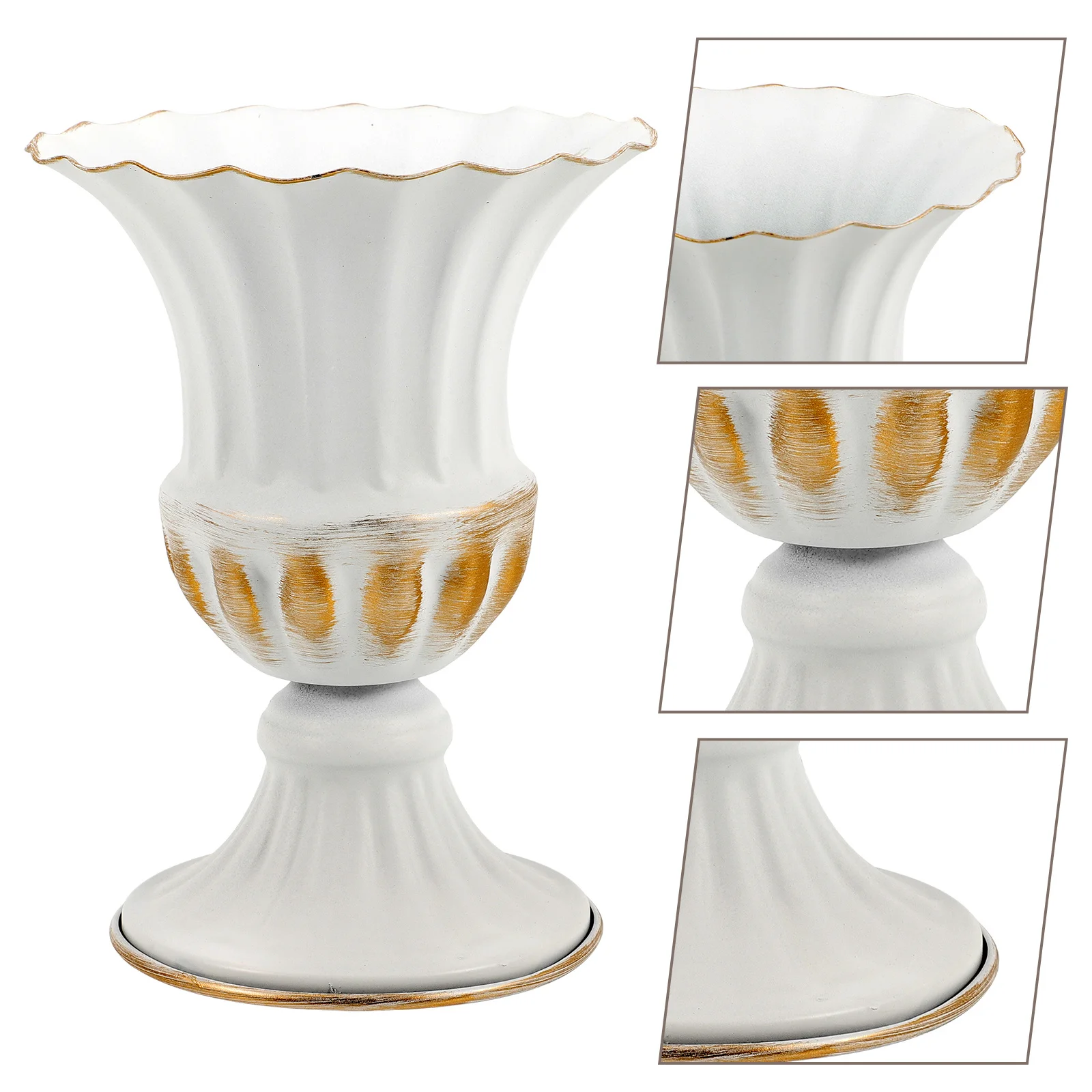 

Graveyard Vase Sturdy Iron Cemetery Flower Container Perfect for Graves Funerals Events Artificial Flower Display Weather