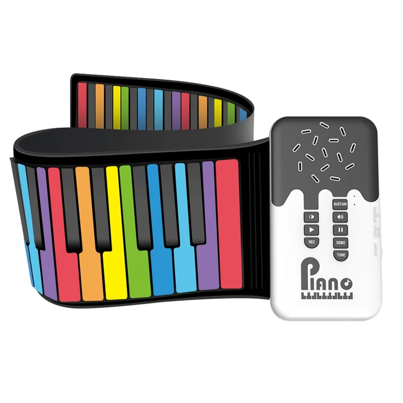 

49 Keys Digital Keyboard Flexible Roll Up Piano With Loud Speaker Electronic Hand Roll Piano For Music Lovers Beginners