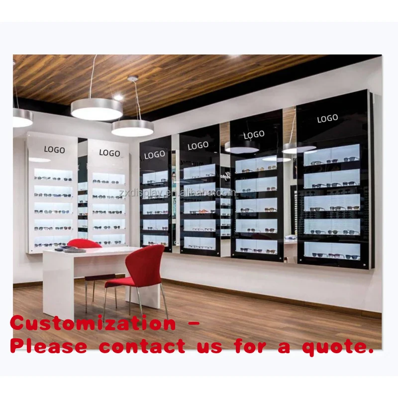 

custom.High End Optician Store One-stop Shop Fittings Sunglasses Wall Display Cabinet Store Fixtures