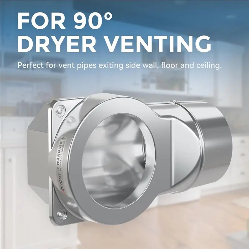 ABXD Magnetic Dryer Vent Coupling Dryer Magnetic Exhaust Connector Airtight Seal Dryer Vent Connector Kit