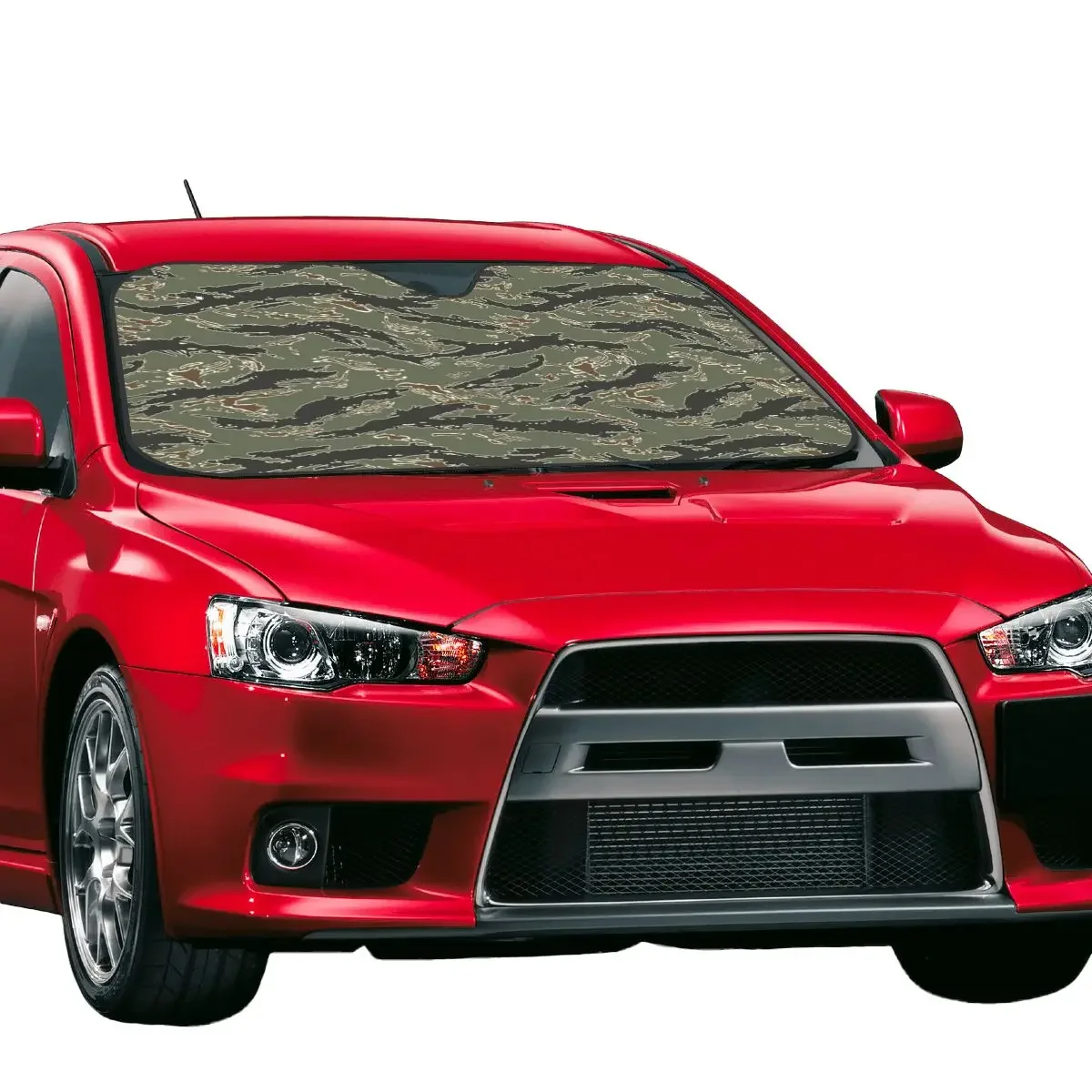 Tiger Stripe Camouflage Personality Windshield Sunshade 70x130cm Army Military Camo Aluminium Foil Sunshade Visor Car-covers