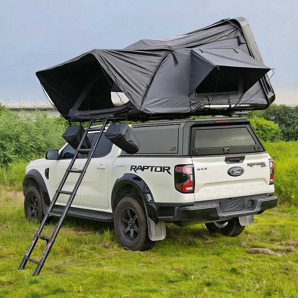 

ABS Camping Tent for Ford Ranger RAM Chevy Silverado Nissan Frontier, Waterproof Hard Shell Truck Bed Rooftop Tent 4x4