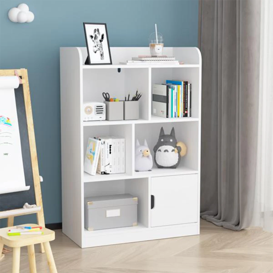 

Kids Bookcase Bookshelf with 6 Compartments Shelves and Cube Organizer for Bedroom Living Room Office Closet School in White