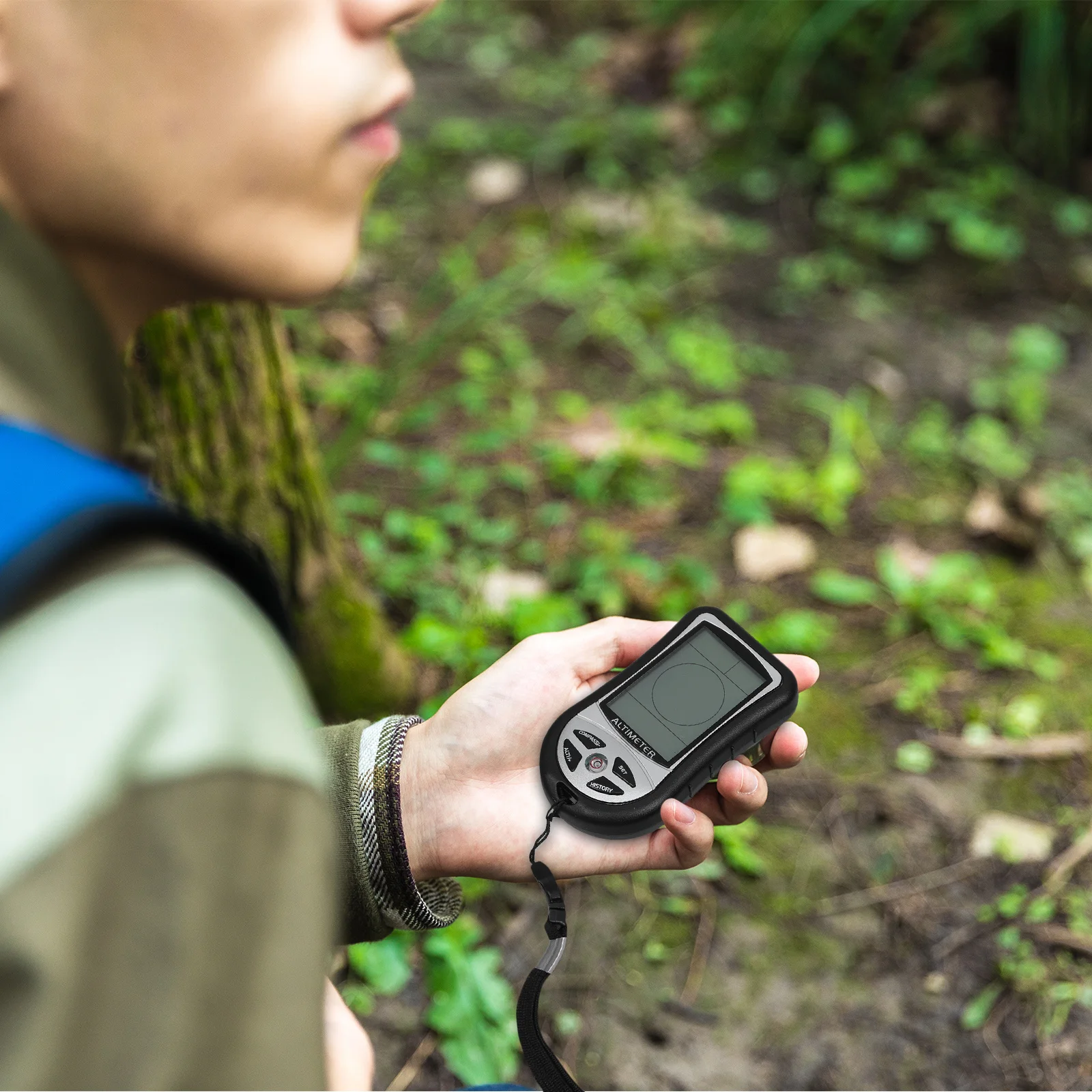 

Digital Barometer Compass Outdoor Device Portable Multifunction Hiking Climbing Camping Tool For Mountaineering Black