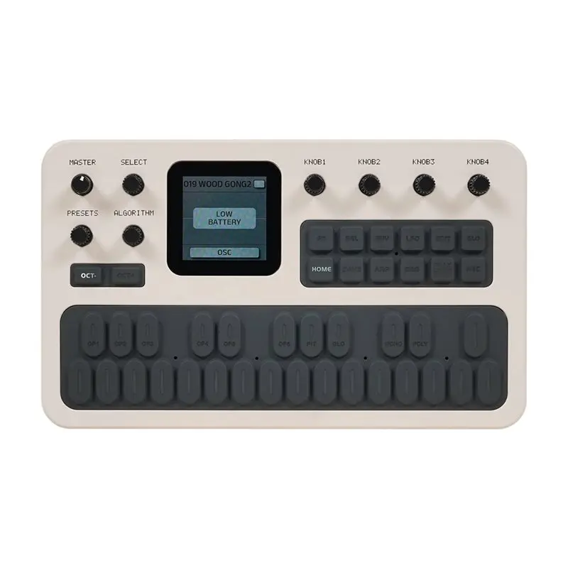 FM-1 Portable FM Synthesizer 6-Operator 32-Algorithm 128 Presets With MIDI Keyboard Built-In Speaker Music Production