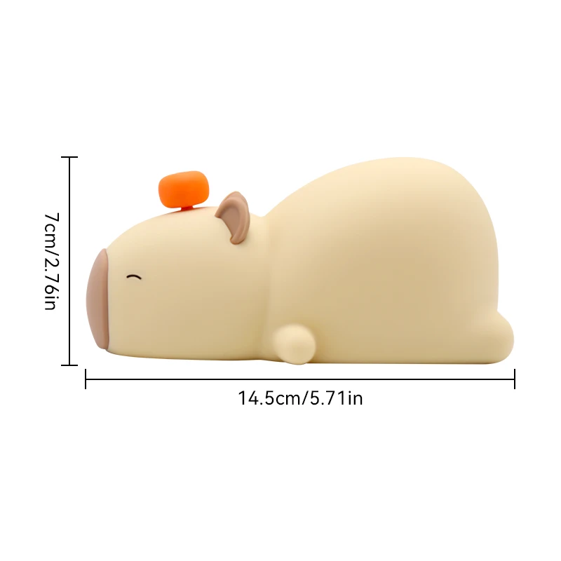 Capybara Night Light,Pat-Pat Light Timer,Chargable Bedside Lamp,Ideal for Home Decor,Best New Year Gift/Valentine\'s Day Gift