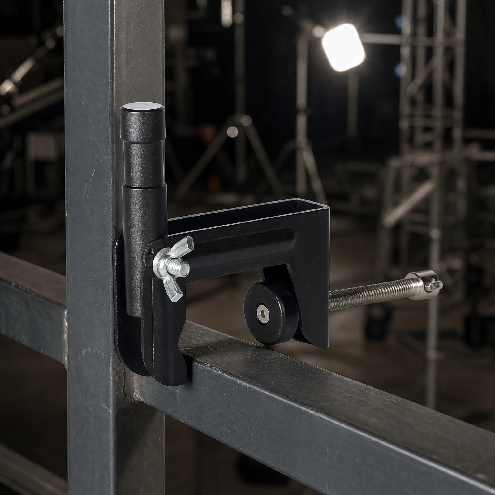 U-Shaped Photography Clamp Compact Metal Clamp with Mounting Post U Clip Bracket Black High Quality for Photographers