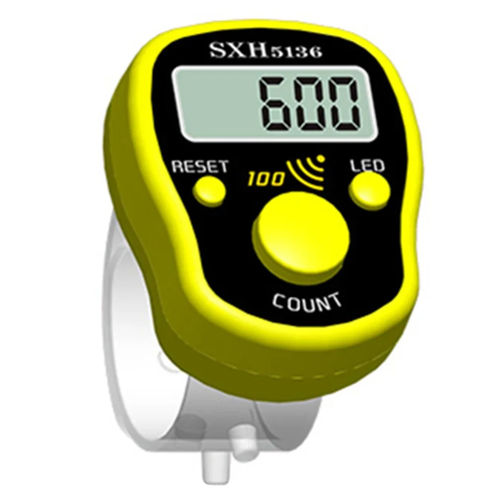 Penghitung Jari Baris Penanda Jahitan Mini Penghitung Tangan Tampilan Digital Elektronik LCD