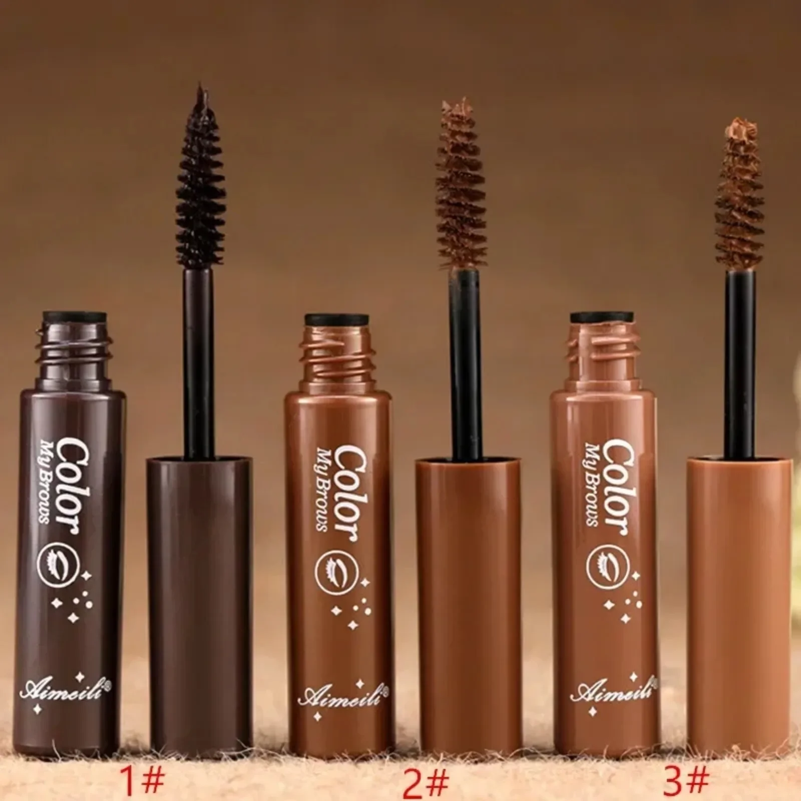 Eyebloggmascara waterproof, 3 couleurs, longue durée, crème ombre à barrage, maquillage beauté, outils cosmétiques avec pinceau colorant, gel