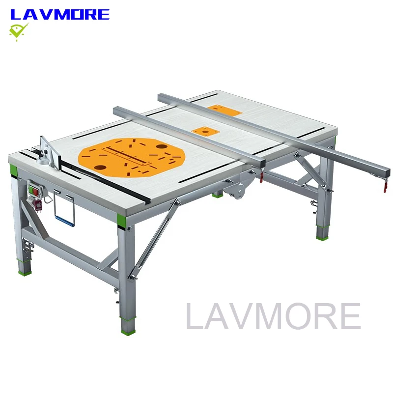 145cm Lengthen Portable multifunction woodworking electric table saw small saw table decoration DIY folding table wood push wood