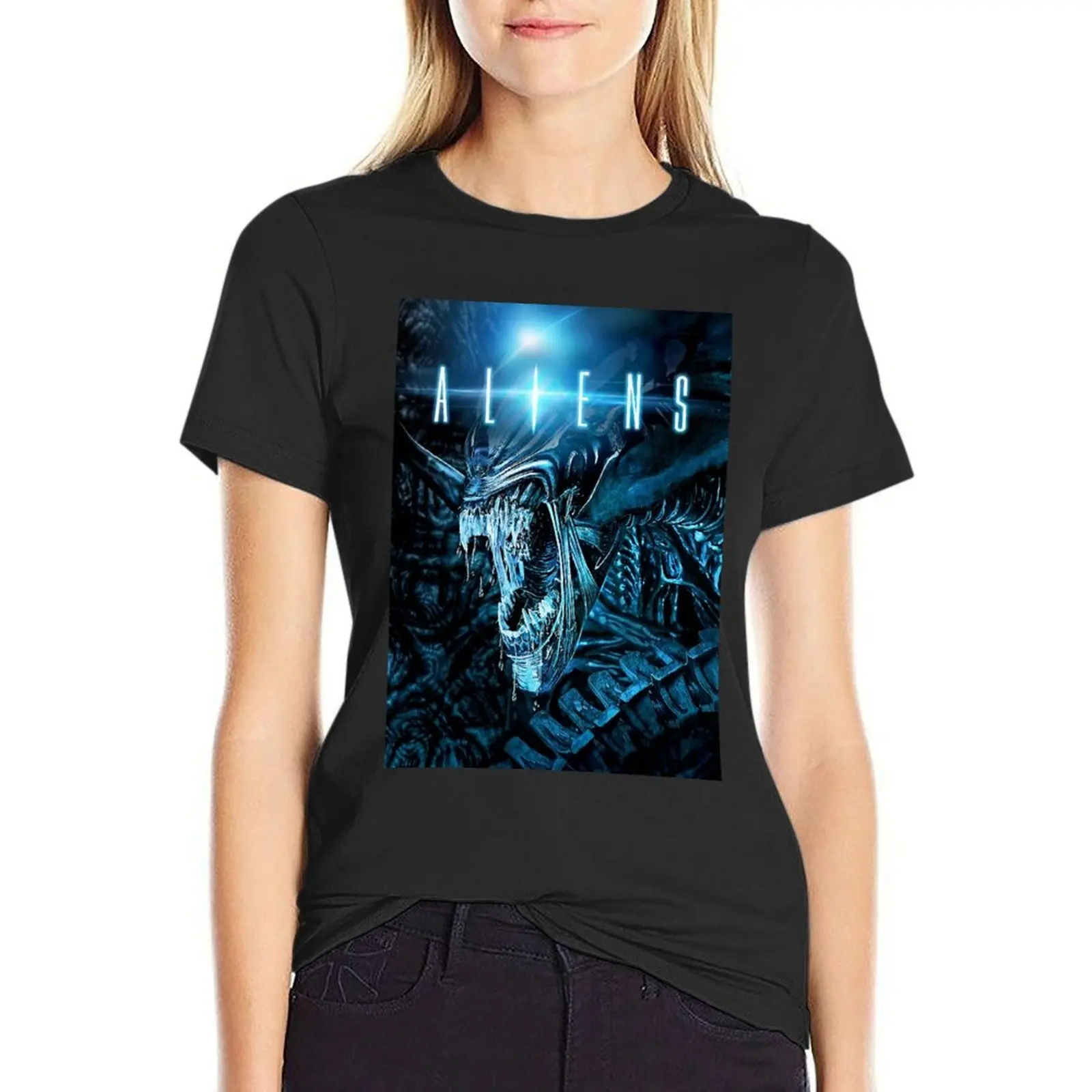 

Aliens (1986) T-Shirt plus size tops anime funny t shirts for Women