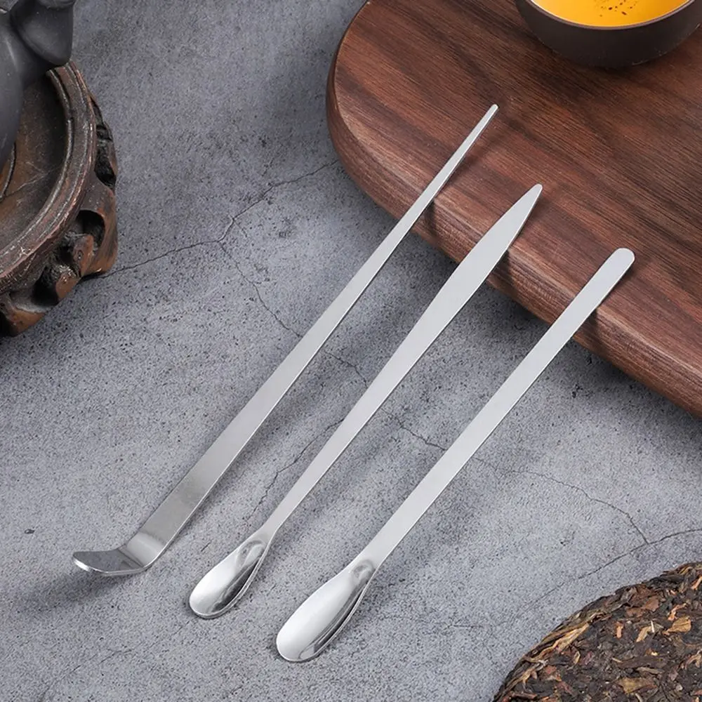 New Stainless Steel Tea Sticks Japanese Traditional Matcha Spoon Leaf Tea Scoops Kitchen Tool Matcha Scoop Leaf Spatula