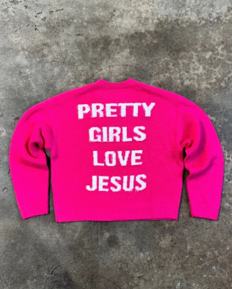 

European American Harajuku Hip-hop Punk Vintage Oversized Letter Sweater Men Y2K Casual Fashion Retro Loose Top Women Streetwear