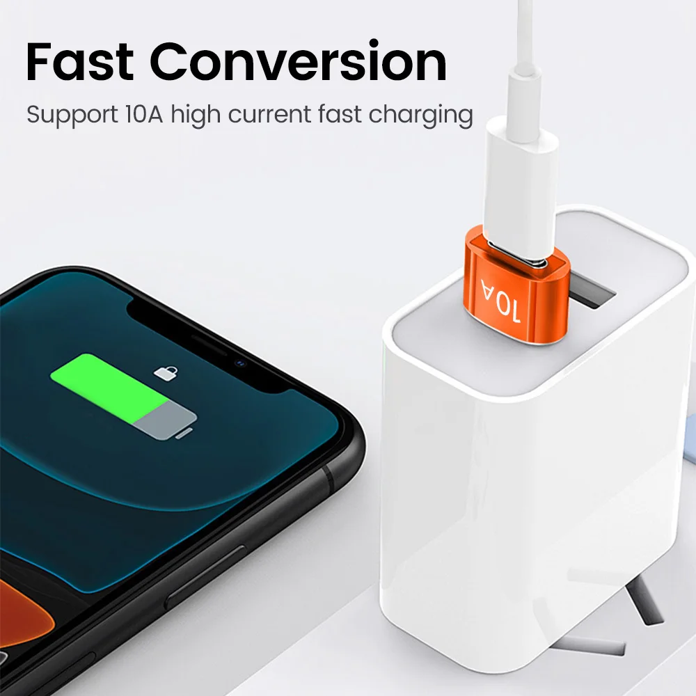 USB 3.0 Type-C Data Adapter Type C 10A OTG Type C Female to USB Male Converter Fast Charging Data Transfer For Macbook Xiaomi