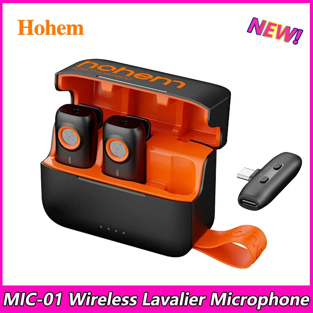 

Hohem MIC-01 беспроводной петличный микрофон, долговечная запись, прямая трансляция, мобильное шумоподавление, микрофон для iPhone