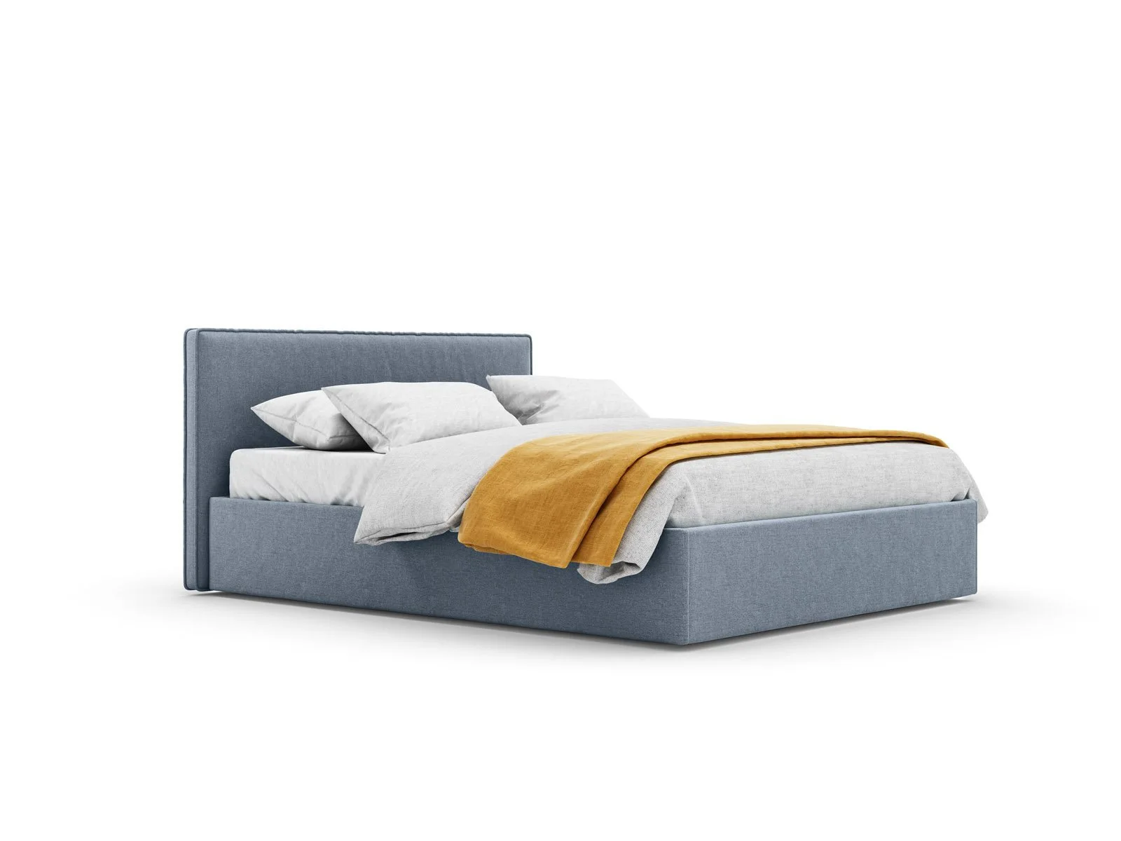 حول سرير مزدوج ناعم على الطراز القديم في العصور الوسطى، شقة صغيرة خفيفة فاخرة.