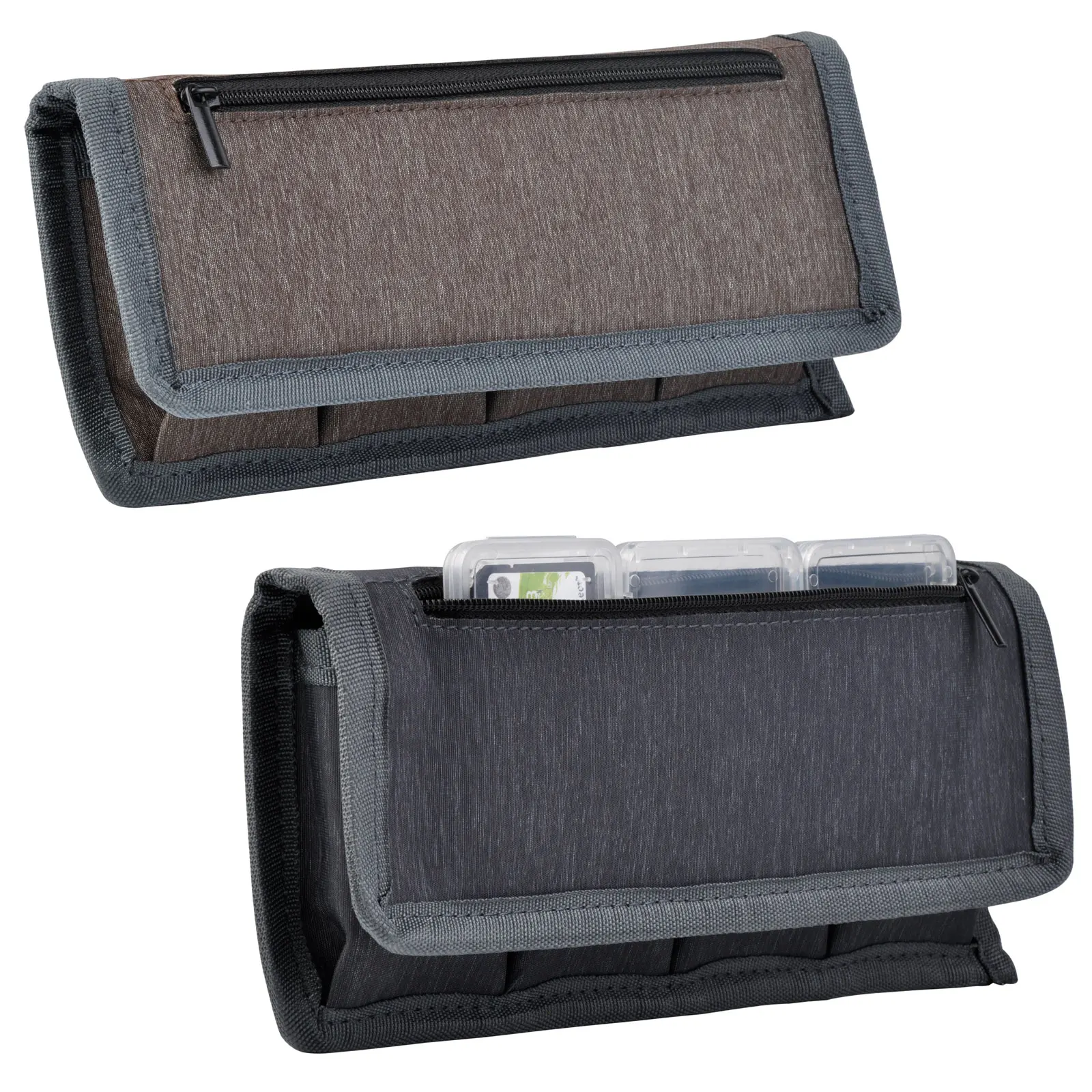 Funda con soporte para batería, bolsa de almacenamiento para batería de cámara para Canon, LP-E6, Nikon, EN-EL15, Sony, NP-FW50, AA, AAA