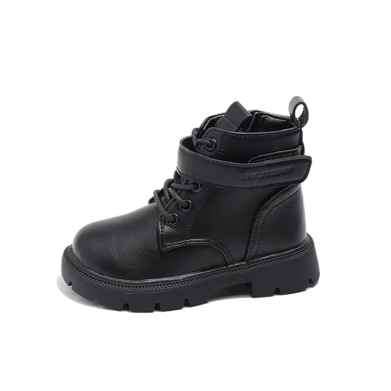 Kids Shoes Boots for Girl Black Brown Versatile Children Platform Ankle Boots Causal Versatile Toddlers Fashion Boots Soft Soled