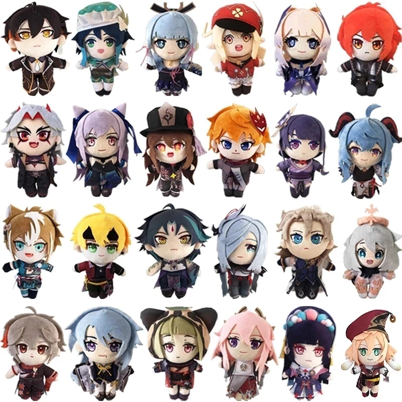 Genshin Impact Arataki Itto Hu Tao XIAO Lisa Qiqi Zhongli Morax Tartaglia Klee Barbatos Vebti Diluc Plush Doll Pillows Kids Gift