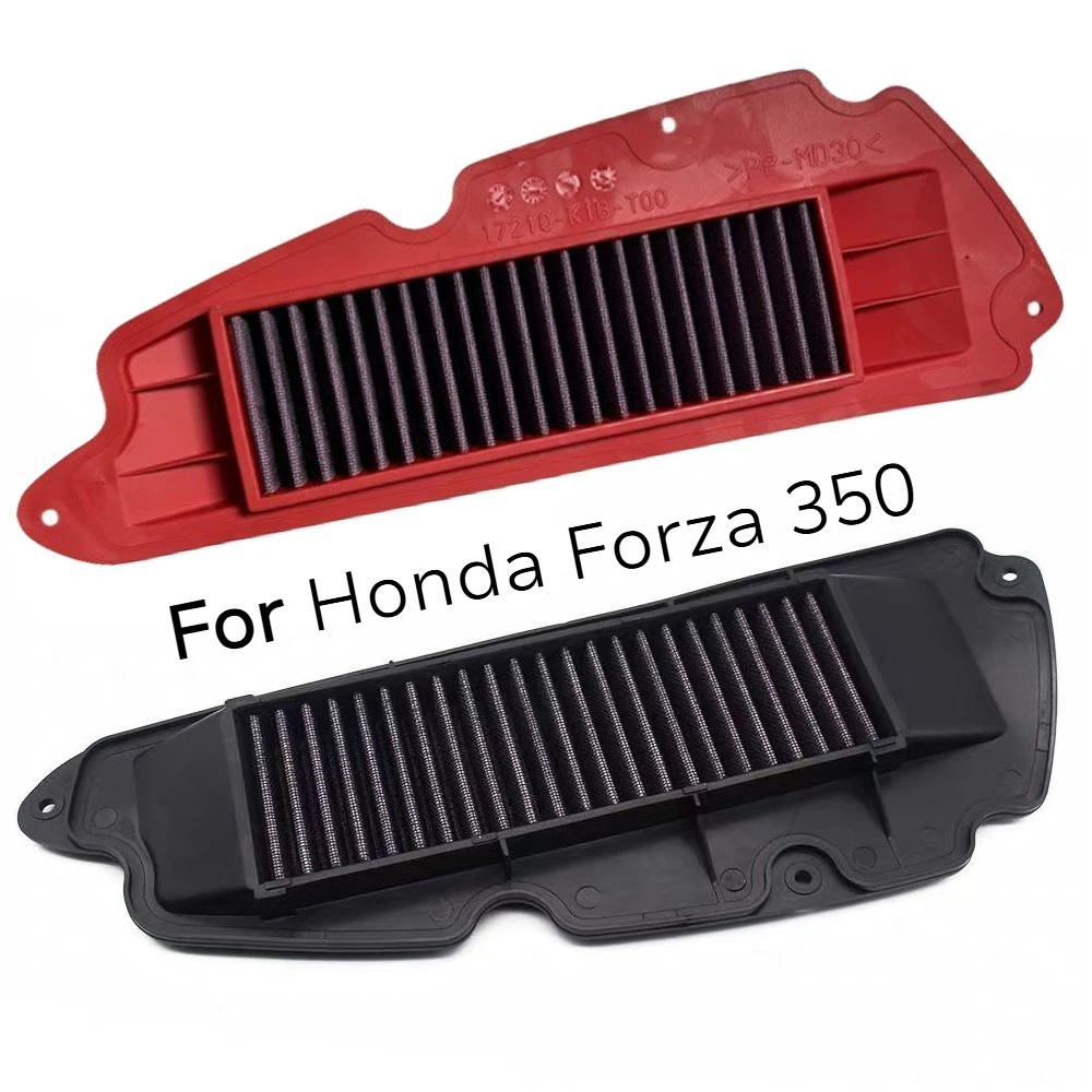 Motorcycle High Flow Air Cleaner Filter Element For Honda Forza 350 Black Red Motorcycle Accessories