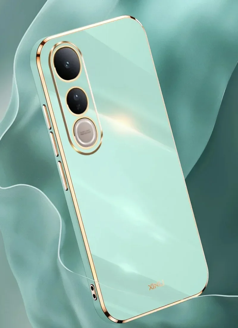 6D ضفيرة لينة حافظة هاتف من البولي يوريثان الحراري ل VIVO V50 لايت V50E V 50 تصفيح لينة سيليكون للصدمات الغطاء الخلفي ل VIVO V50lite 5G