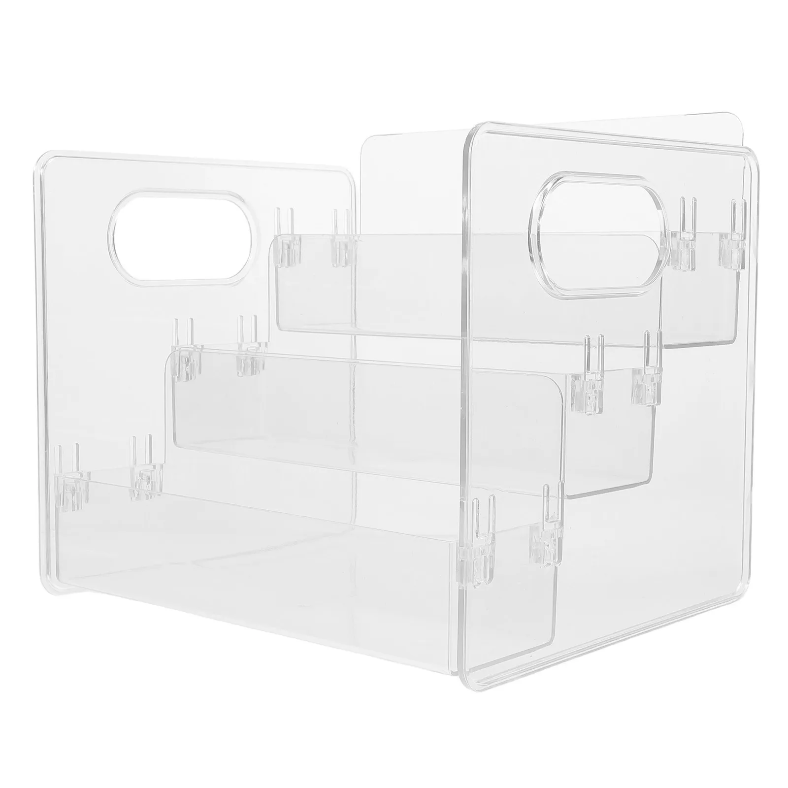Transparent Vitamin Rack Organizer 3-Tier Pill Bottle Shelf for Supplement Medicine Storage Kitchen Bathroom Organizer