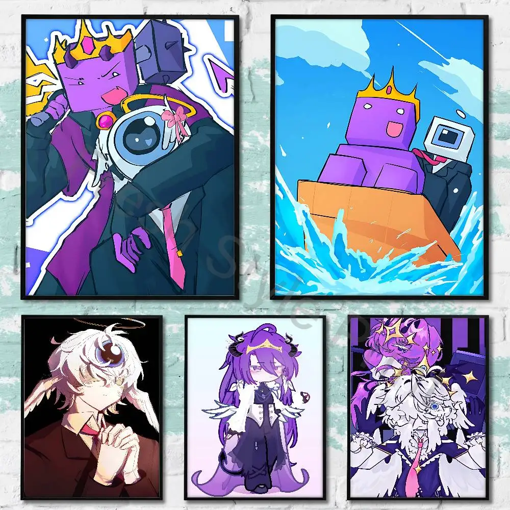 

W-Wemmbu Eggchan Tax Duo Poster HD Art Sticky Wall Waterproof Home Living Room Bedroom Bar Aesthetic Decoration