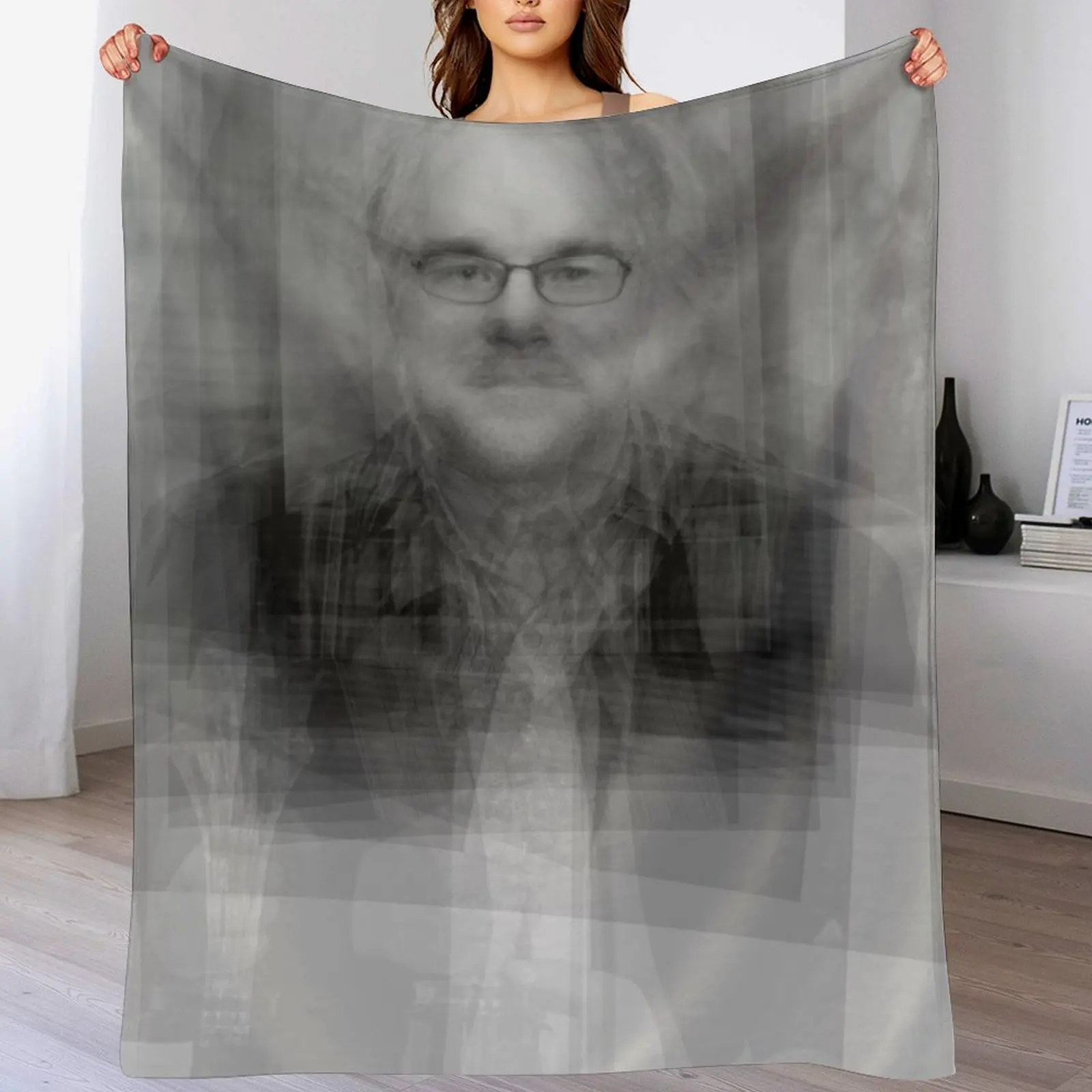 

Philip Seymour Hoffman Portrait Throw Blanket bed plaid Extra Large Throw Blankets