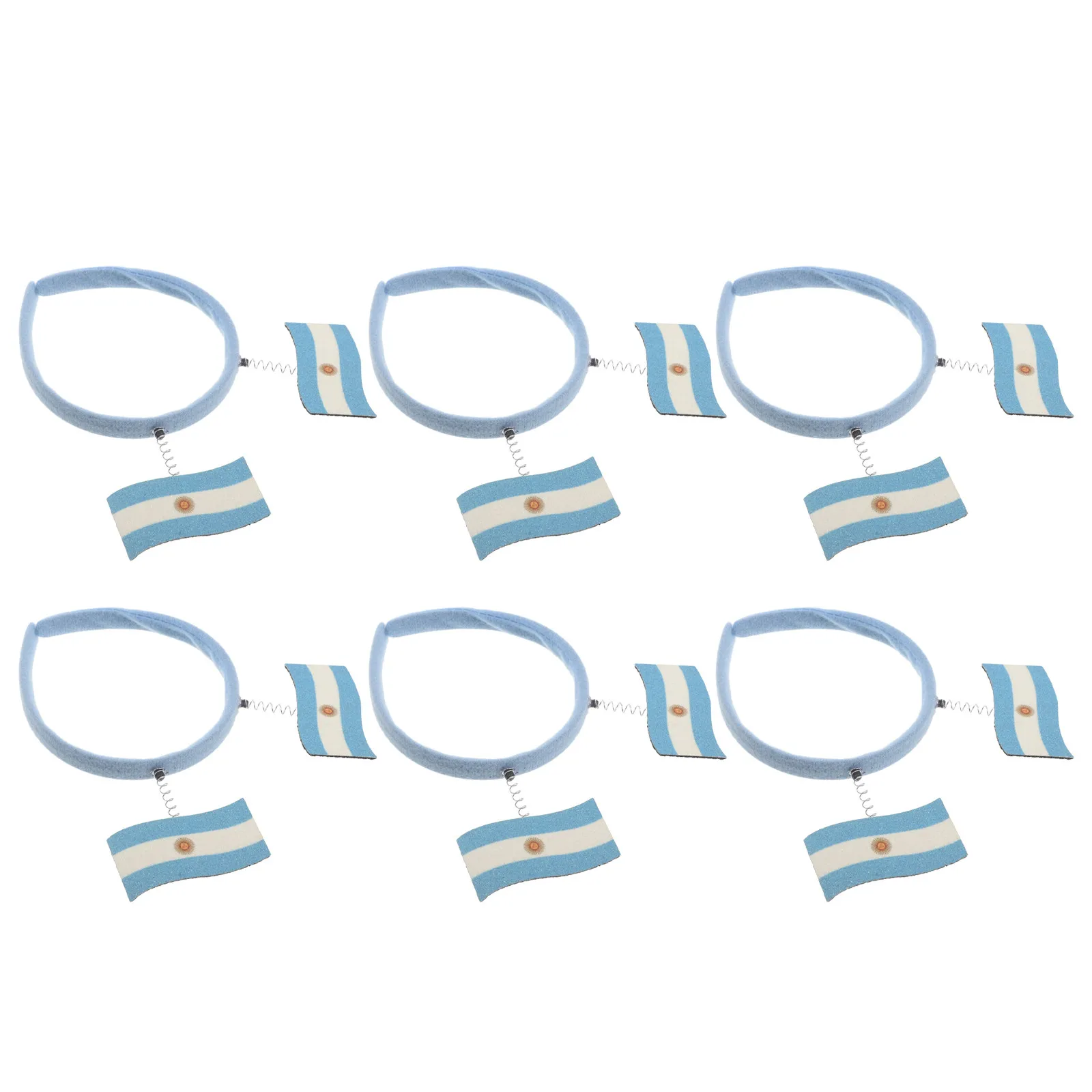 

Набор из 6 повязок на голову с флагом Аргентины для футбольных болельщиков, патриотические спортивные аксессуары для поддержки команды на футбольных матчах