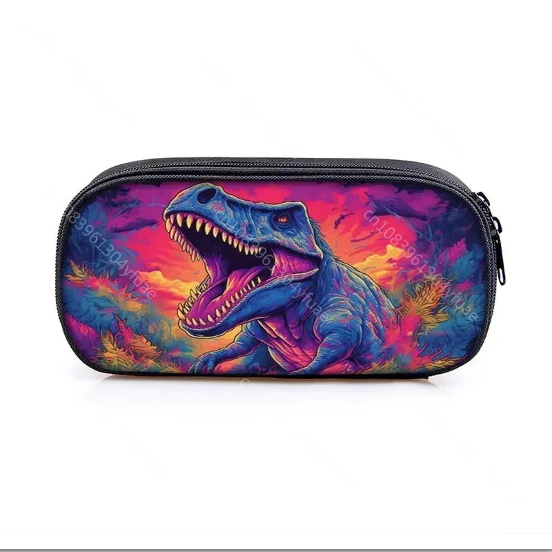 New Cartoon Dinosaur Pen Box School Boy Girls Cartoon Pencil Case School Supplies Pen Holder Small Pencil Bag Pencil Pouch