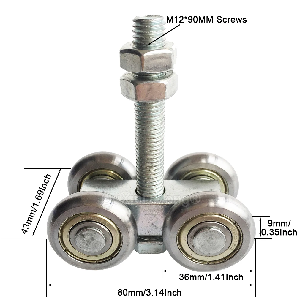 Imagem -02 - Heavy Duty Porta Deslizante Pendurada Polia Armazém Industrial Faixa Carga do Rolo 400kg Fg268 Pcs