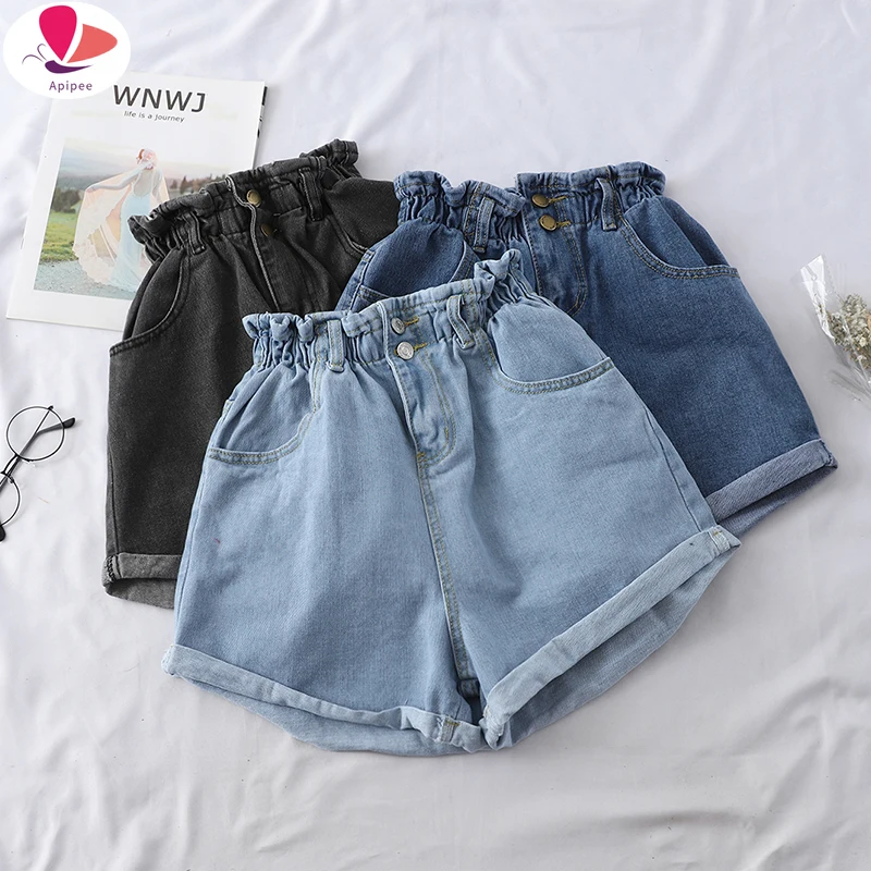 

All Match Sashes Casual Women Denim Shorts Crimping High Waist Slim Summer Jeans Shorts Feminino Chic Hot Ladies Bottom #06