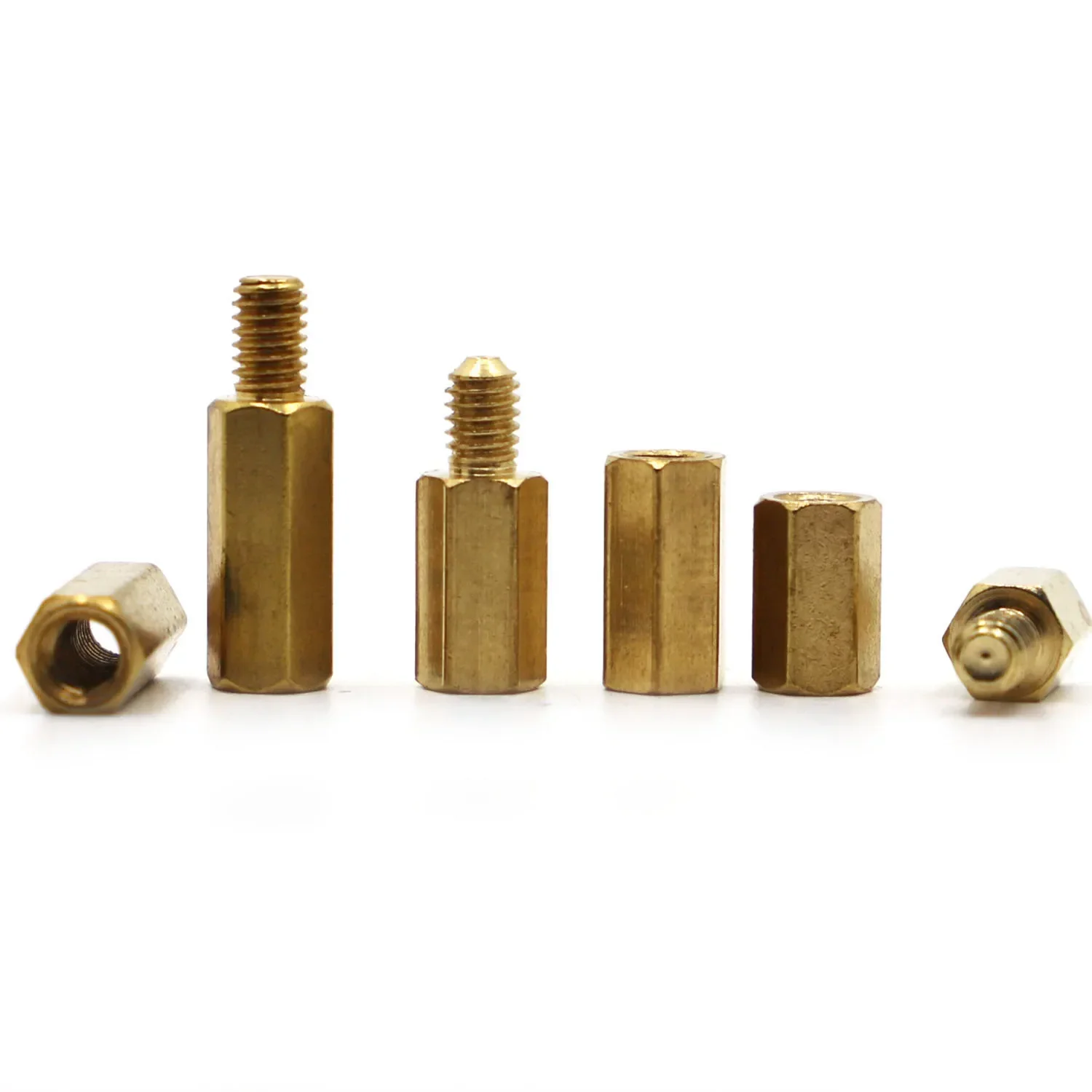 M2-2.5 M3-M4 Solid Copper Brass Hex Hexagon Standoff Pillar Male-Female / Female- Female Spacer for PCB Board Motherboard