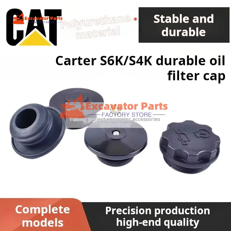 Tapa de filtro de aceite para excavadora Caterpillar cat 320, 312V1, 312V2, 320V1, 320V2, 312k, S6KOil